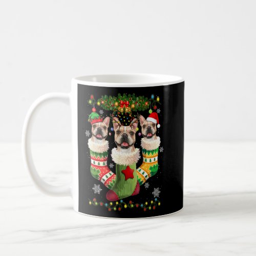 French Bulldog Christmas Socks Tree Light Xmas San Coffee Mug