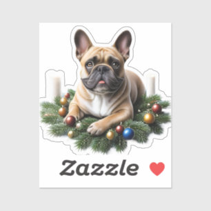 French Bulldog Christmas Sticker