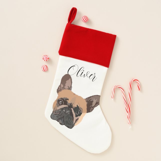 French Bulldog Christmas Stocking (Front)