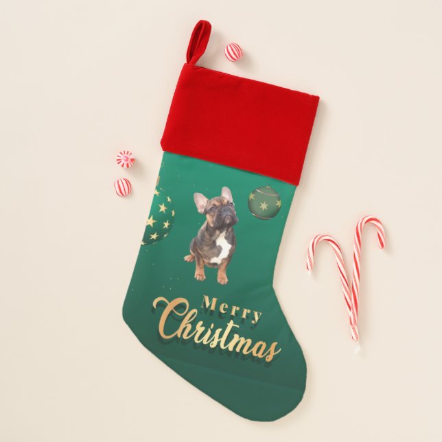 French Bulldog Christmas Stocking (Front)
