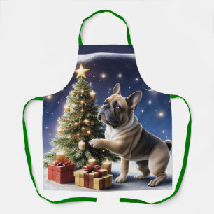 French Bulldog Christmas Tree Bulldog Apron