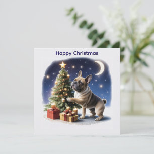 French Bulldog Christmas Tree Bulldog Holiday Card