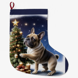 French Bulldog Christmas Tree Bulldog Large Christmas Stocking