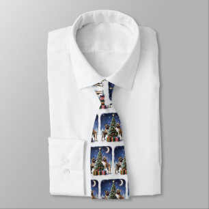 French Bulldog Christmas Tree Bulldog Neck Tie