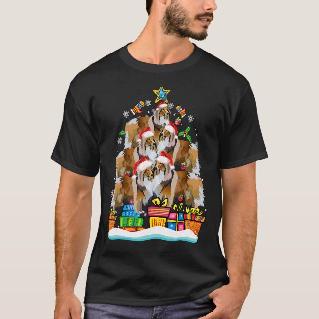 French Bulldog Christmas Tree Ornament Santa Hat D T-Shirt (Front)