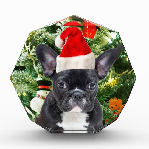 French Bulldog Christmas Tree Ornaments Snowman Award