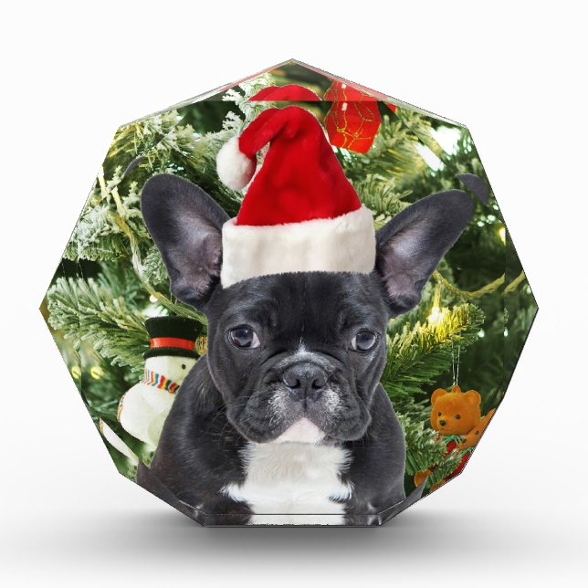 French Bulldog Christmas Tree Ornaments Snowman Award (Front)