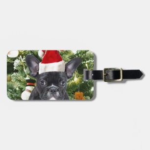 French Bulldog Christmas Tree Ornaments Snowman Luggage Tag