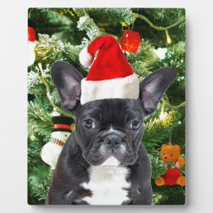 French Bulldog Christmas Tree Ornaments Snowman Plaque