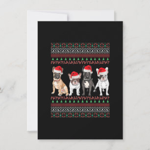 French Bulldog Christmas Ugly Frenchie Mom Xmas Invitation