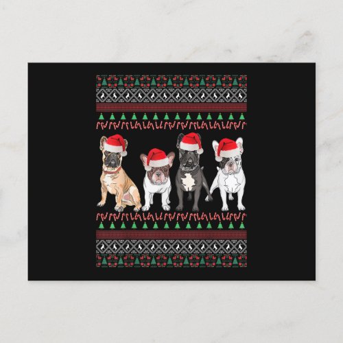 French Bulldog Christmas Ugly Frenchie Mom Xmas Postcard