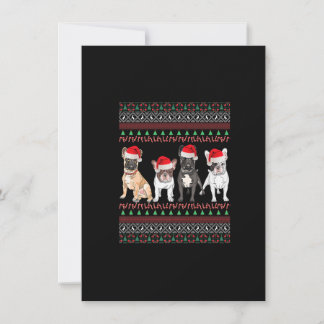 French Bulldog Christmas Ugly Frenchie Mom Xmas Pr Invitation