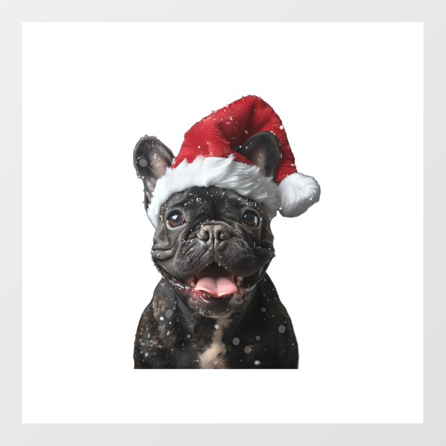 French Bulldog Christmas  Wall Decal (Front)