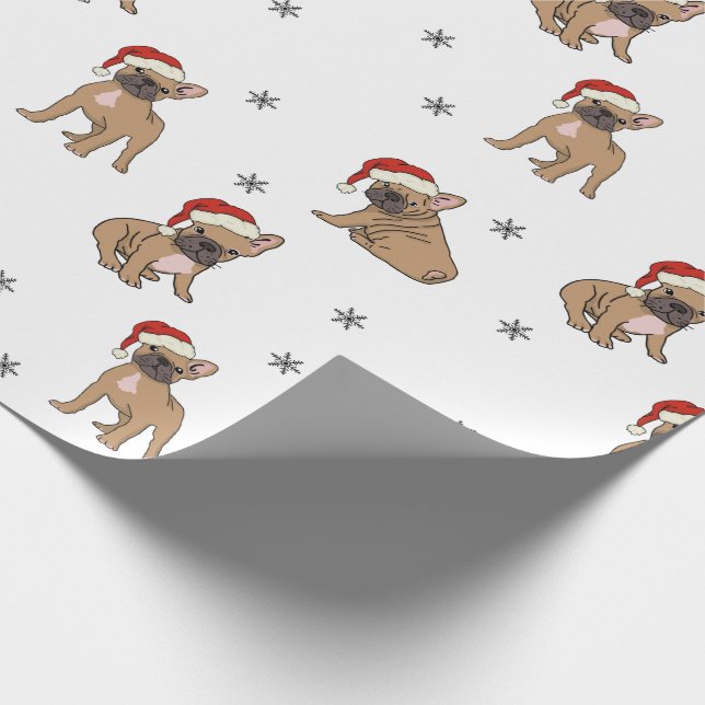 French Bulldog Christmas Wrapping Paper (Corner)