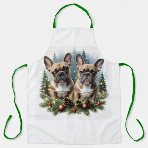 French Bulldog Christmas Wreath Bulldog Apron