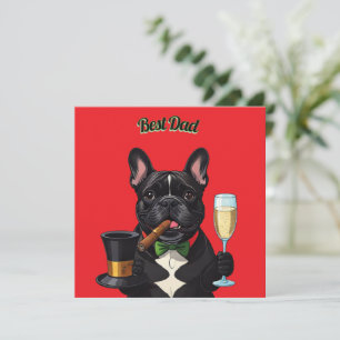 French Bulldog Cigar Holiday Card