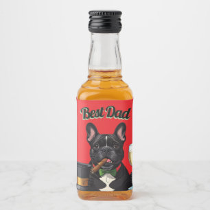 French Bulldog Cigar Liquor Bottle Label