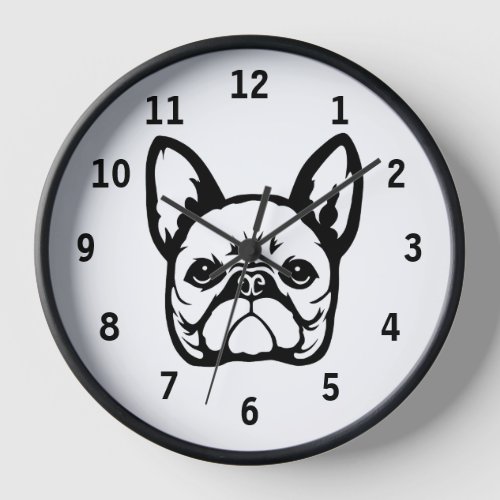 French Bulldog  Clock