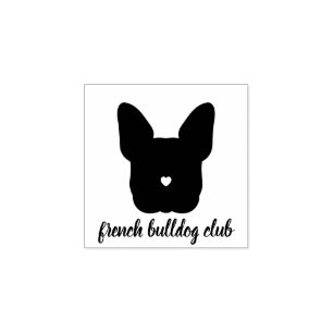 French Bulldog Club Rubber Stamp