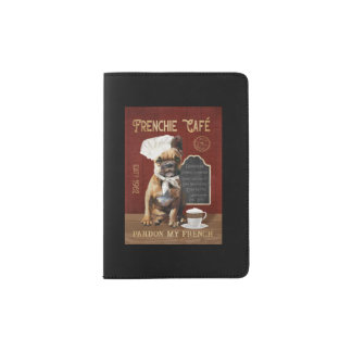 French Bulldog Coffee Company Canvas Passport Holder