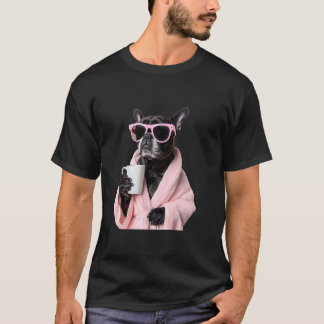 French Bulldog Coffee Cool Vibes T-Shirt