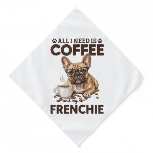 French Bulldog Coffee Frenchie Dog Bandana