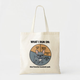 French Bulldog Coffee Snuggles Funny Infographic D Tote Bag