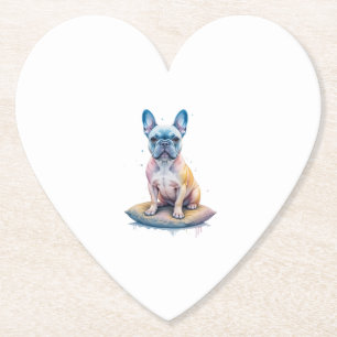 French Bulldog Colorful and Artistic Paper Coaster