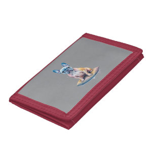 French Bulldog Colorful and Artistic Trifold Wallet