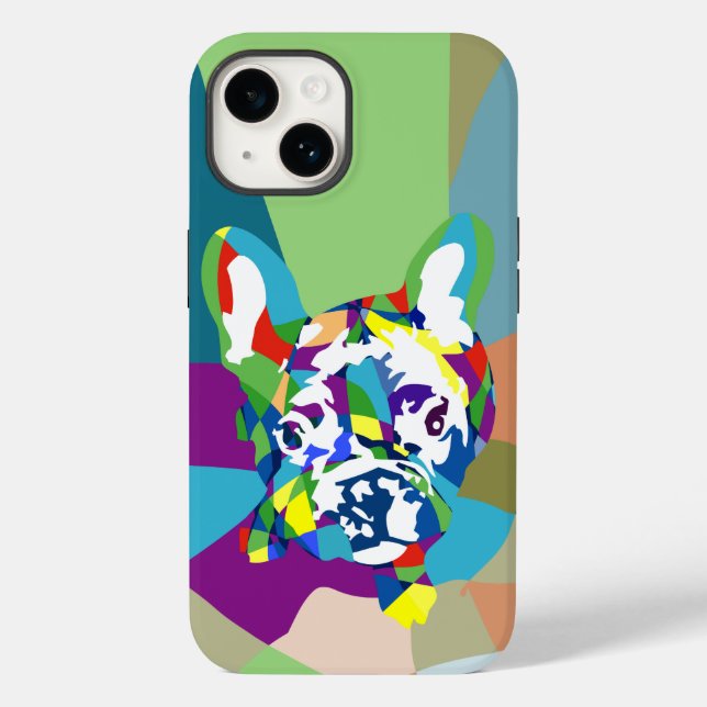 French Bulldog colorful and fancy Case-Mate iPhone Case (Back)