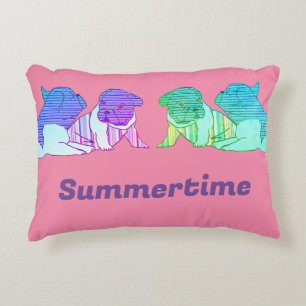 French Bulldog Comic Neon French Bulldog Accent Pillow