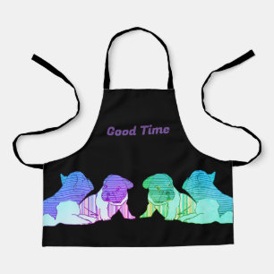 French Bulldog Comic Neon French Bulldog Apron