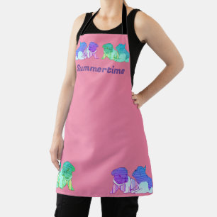 French Bulldog Comic Neon French Bulldog Apron
