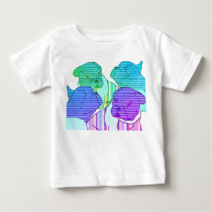 French Bulldog Comic Neon French Bulldog Baby T-Shirt