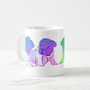 French Bulldog Comic Neon French Bulldog Coffee Mug