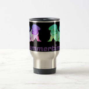 French Bulldog Comic Neon French Bulldog Travel Mug