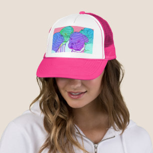 French Bulldog Comic Neon French Bulldog Trucker Hat