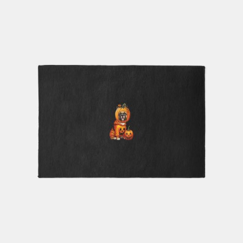 French Bulldog Cosplay Horror Carved Pumpkin Hallo Rug