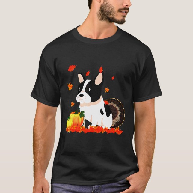 French Bulldog Costume Thanksgiving T-Shirt (Front)