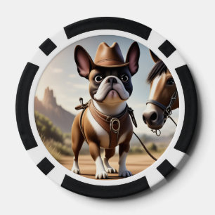 French Bulldog Cowboy Hat French Bulldog Poker Chips