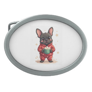 French Bulldog Cozy Cocoa Belt Buckle