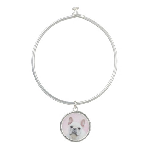 French Bulldog CreamWhite Painting _ Dog Art Bangle Bracelet