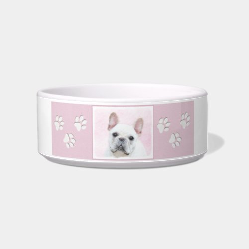 French Bulldog CreamWhite Painting _ Dog Art Bowl