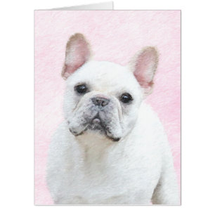 French Bulldog (Cream/White) Painting - Dog Art Card