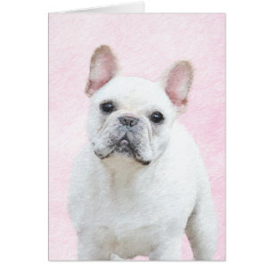 French Bulldog (Cream/White) Painting - Dog Art Cards
