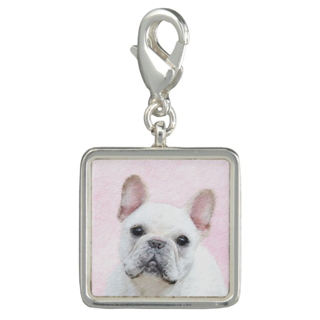 French Bulldog (Cream/White) Painting - Dog Art Charm (Front)