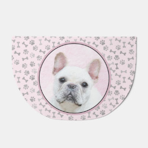 French Bulldog (Cream/White) Painting - Dog Art Doormat
