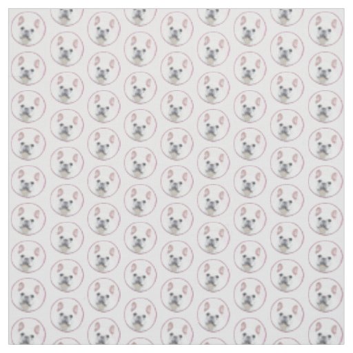 French Bulldog (Cream/White) Painting - Dog Art Fabric
