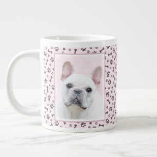 French Bulldog (Cream/White) Painting - Dog Art Giant Coffee Mug