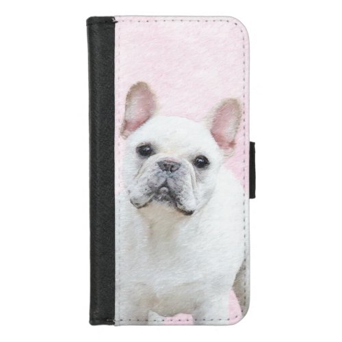 French Bulldog CreamWhite Painting _ Dog Art iPhone 87 Wallet Case